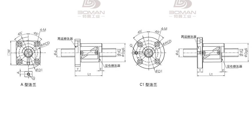KURODA GR2506BS-AALR 黑田精工丝杆底座安装方法