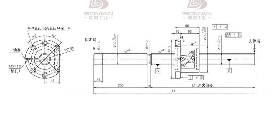 KURODA GG3210DS-DALR-1000A 黑田精工丝杆规格说明