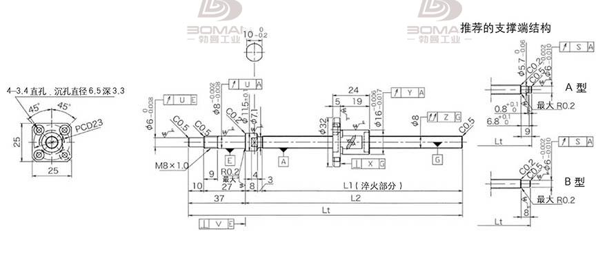 KURODA GP081FDS-AAFR-0170B-C3S 黑田精工的滚珠丝杠多少钱