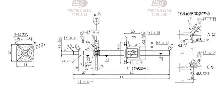 KURODA GP1002DS-EAFR-0210B-C3F 黑田精工丝杠代理
