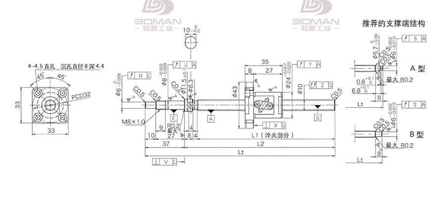 KURODA GP102FDS-AAFR-0320B-C3S 黑田精工丝杆底座安装视频