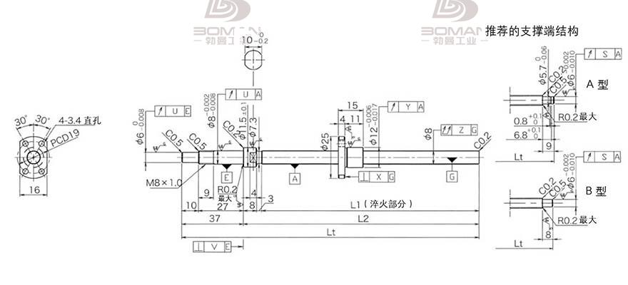 KURODA DP0801JS-HDNR-0180B-C3S hcnc黑田精工丝杆