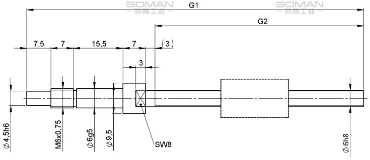 STEINMEYER施坦梅尔 1214/1.6.65.105 施坦梅尔滚珠丝杆结构图