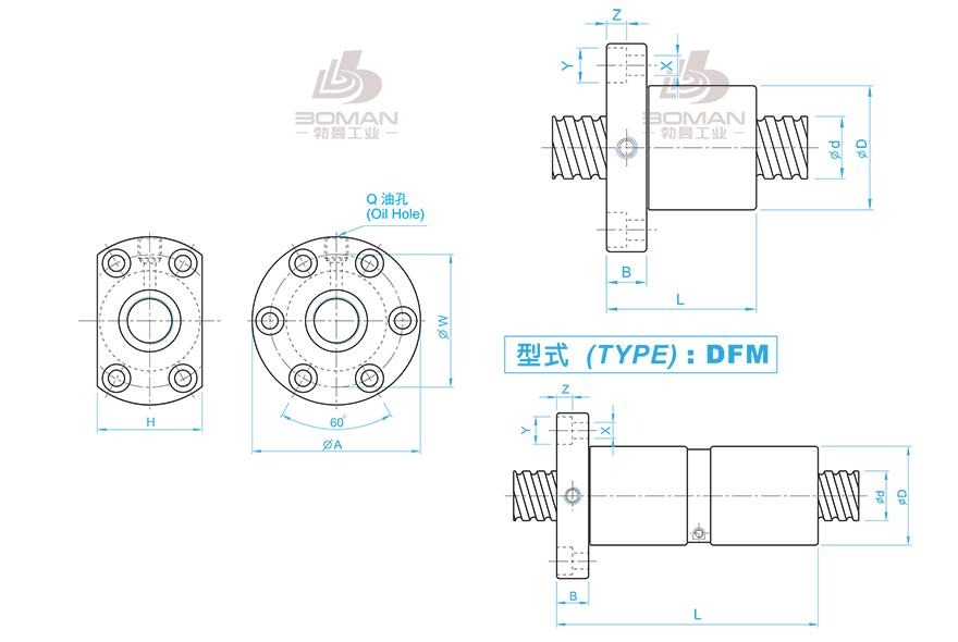 TBI SFM03205-4 tbi滚珠丝杆生产